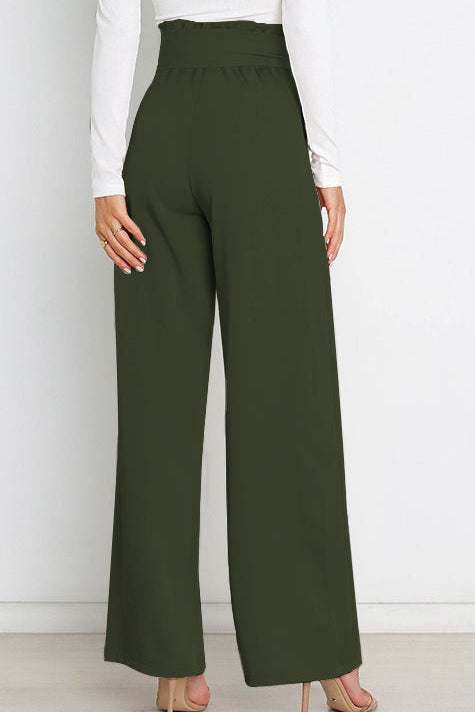 Paperbag Trousers Women – High-Waist Wide Leg with Tie Belt