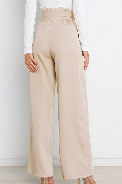 Paperbag Trousers Women – High-Waist Wide Leg with Tie Belt