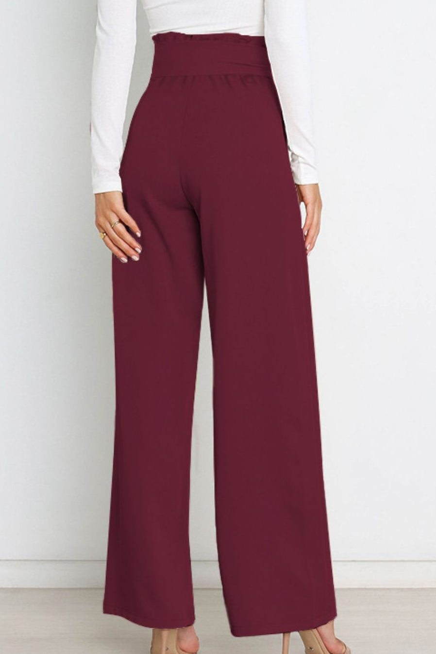 Paperbag Trousers Women – High-Waist Wide Leg with Tie Belt
