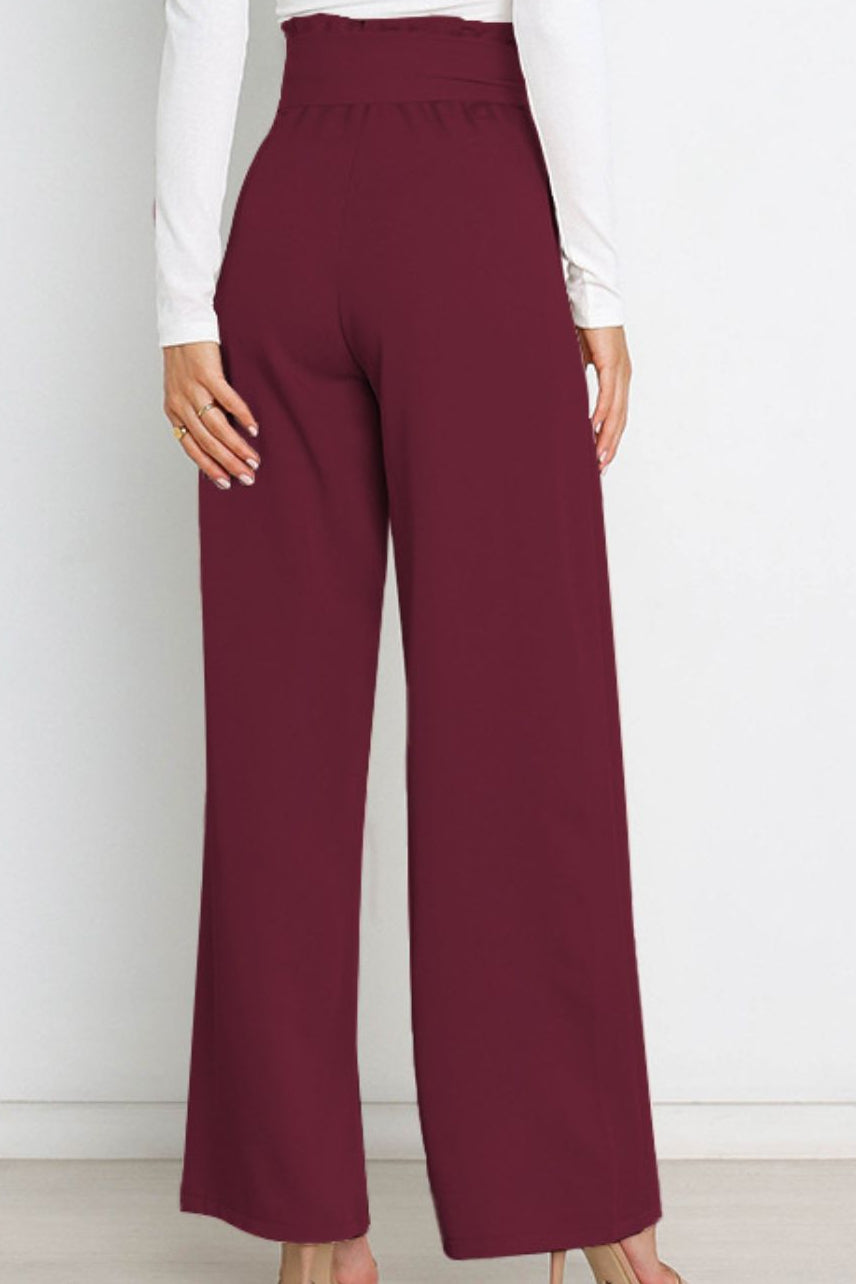 Paperbag Trousers Women – High-Waist Wide Leg with Tie Belt