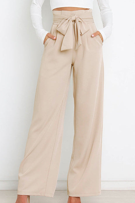 Paperbag Trousers Women – High-Waist Wide Leg with Tie Belt