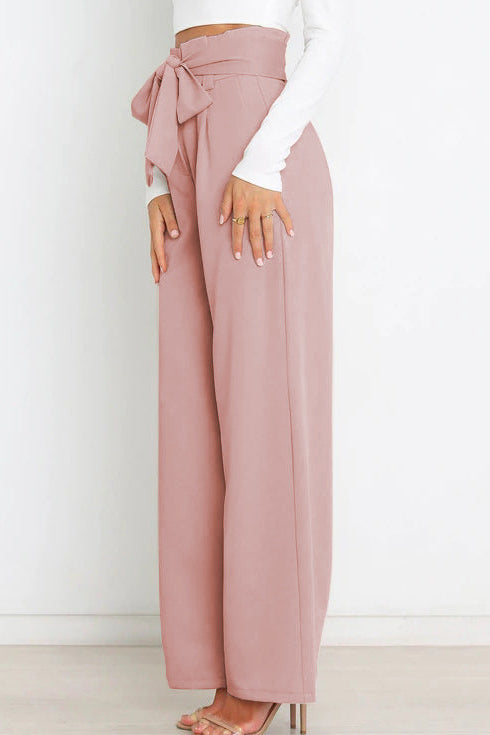 Paperbag Trousers Women – High-Waist Wide Leg with Tie Belt