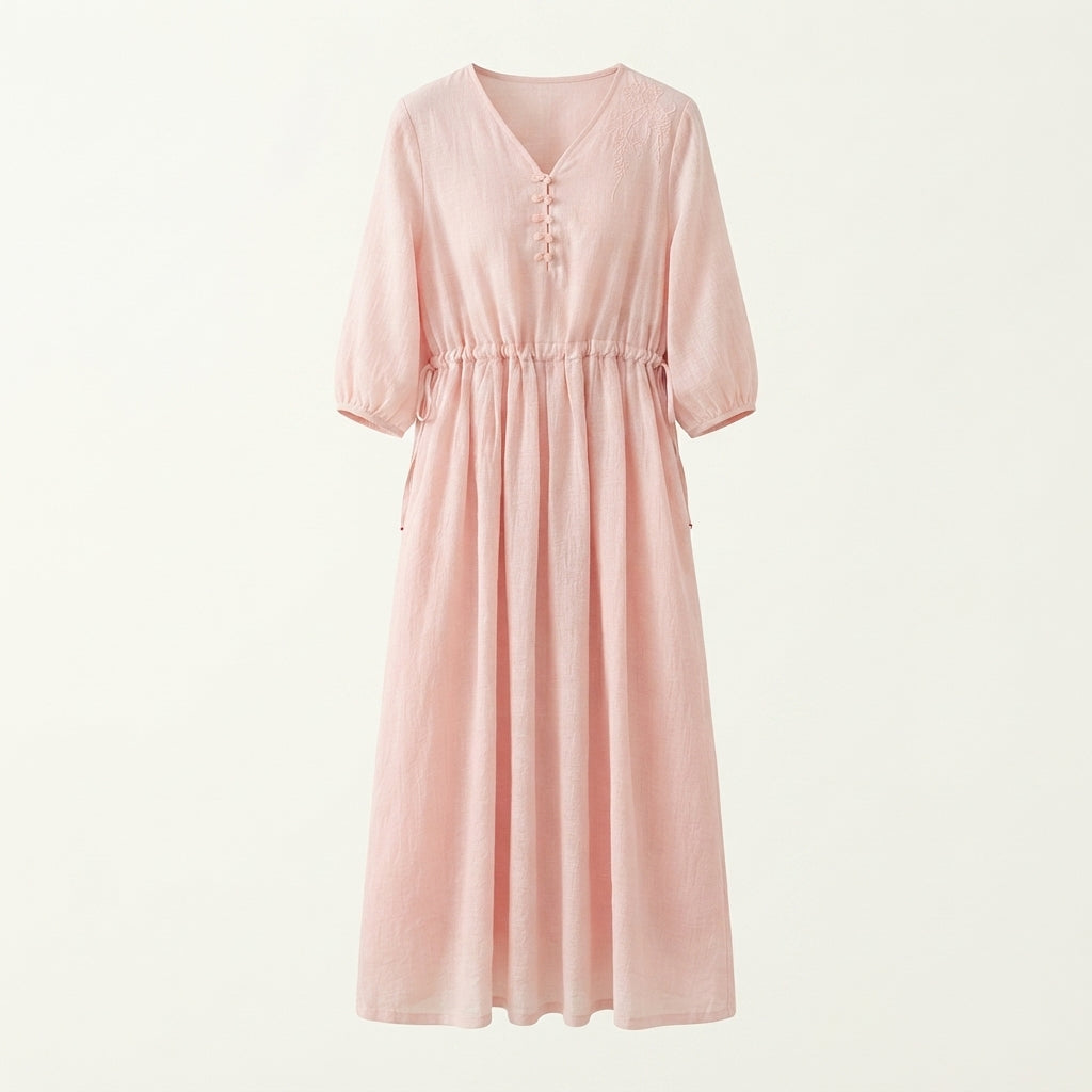 Let Maxikjole Dame Lyserød – Elegant Sommerkjole