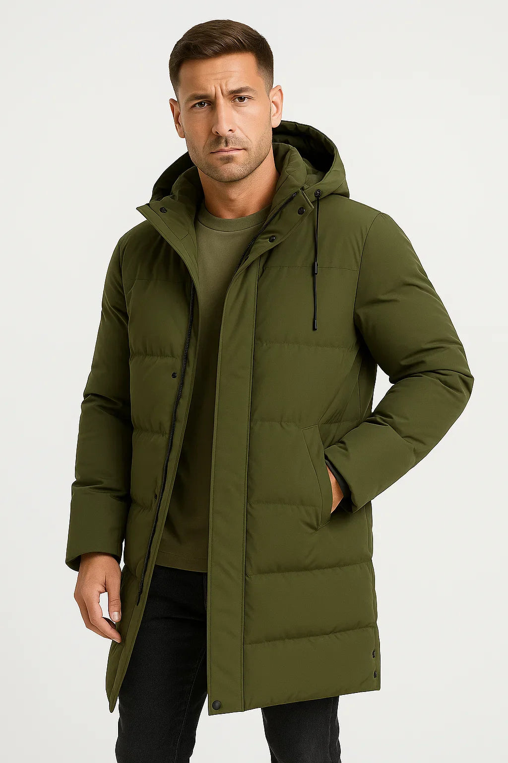Mikkel | Water-Resistant Lined Puffer Jacket for Men