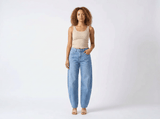 Astrid Barrel Leg Jeans Dame – Høj Talje i 100% Bomuld