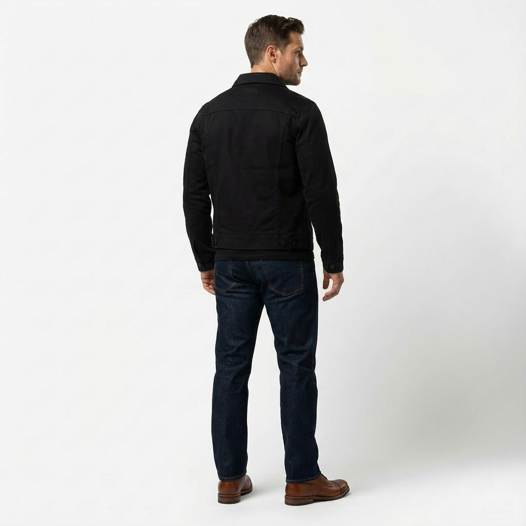 Klassisk Denim Jakke Herre | 100% Denim med Komfortabel Pasform | Ideel til Overgangsvejr 2