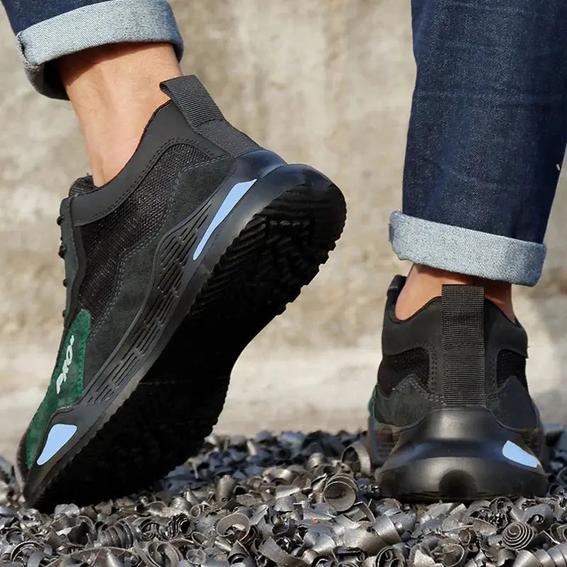 Sikkerhedssko til Mænd | Ståltå & Skridsikker Sål | Komfortable Arbejdssko til Dagligt Brug 3