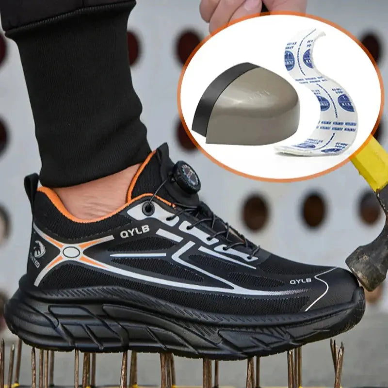 Robuste Sikkerhedssko til Mænd med Ståltå og Drejelukning | Komfortable Arbejdssko til Optimal Beskyttelse 2