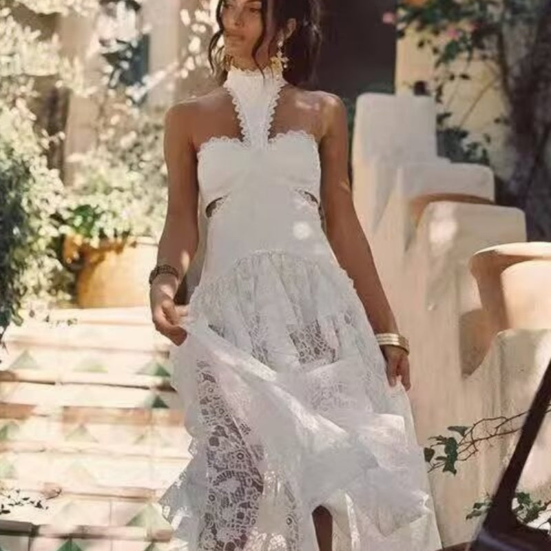 Koronkowa Sukienka Maxi – Elegancka