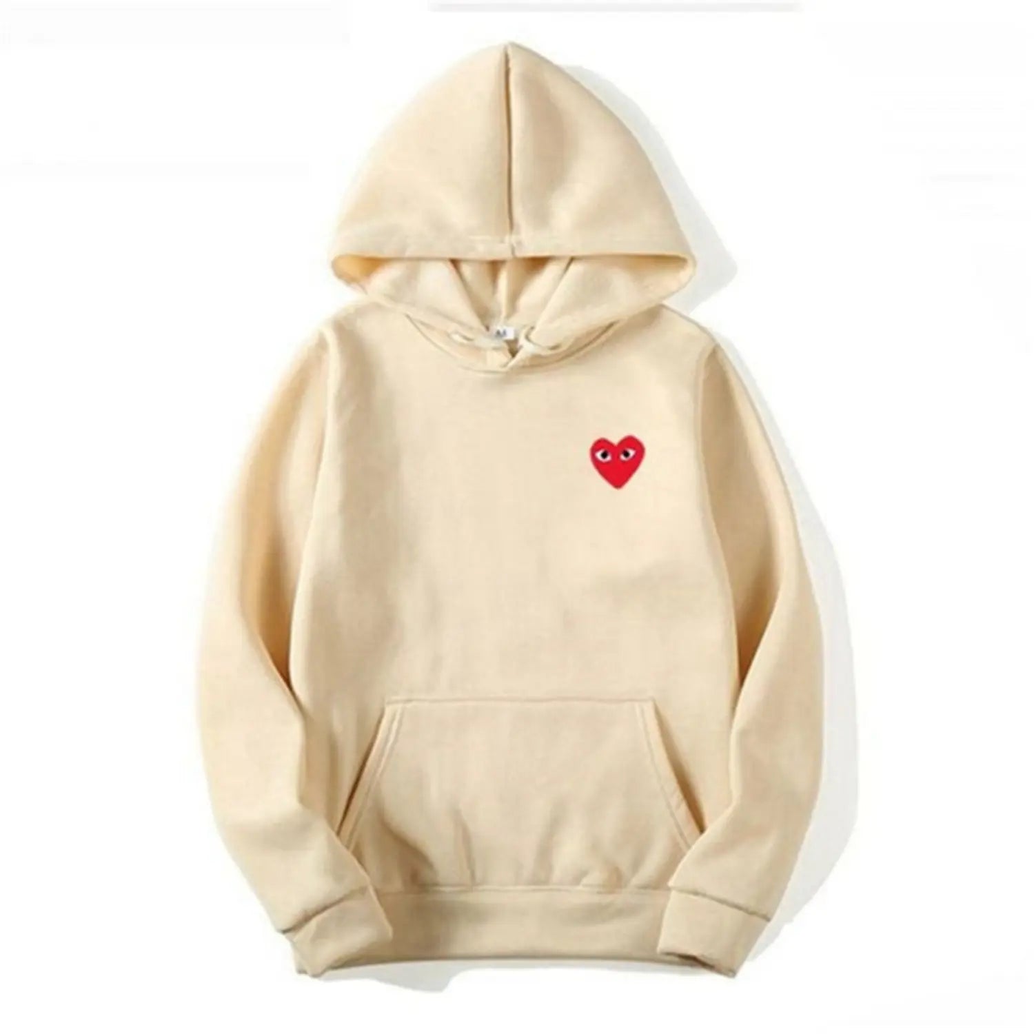 Maja | Sweater Dame – Hoodie Med Hjerteprint, Blød Komfort & Afslappet Pasform