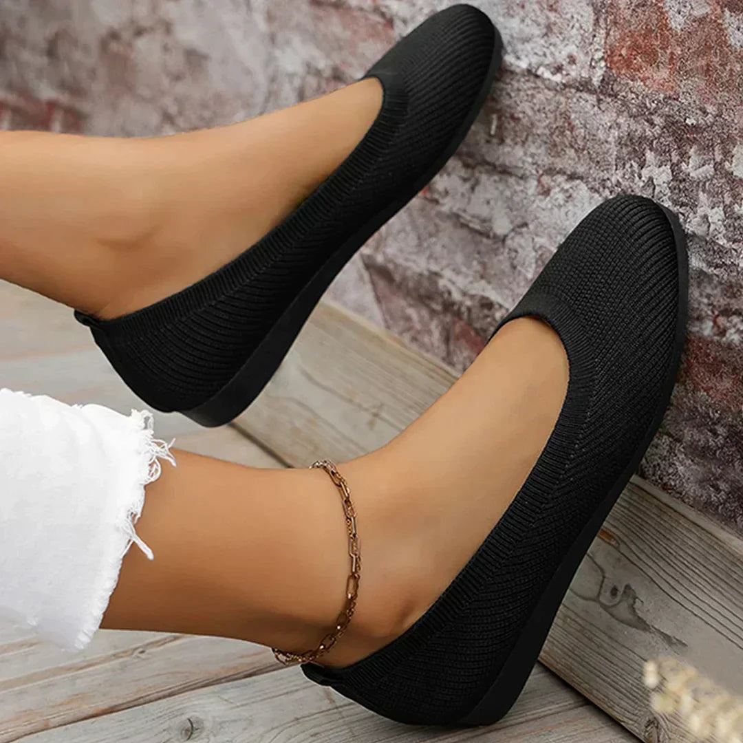 Mesh Ballerina Sko Dame – Åndbar med Skridsikker Sål