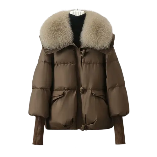 Erika | Varm Brun Vinterjakke Dame