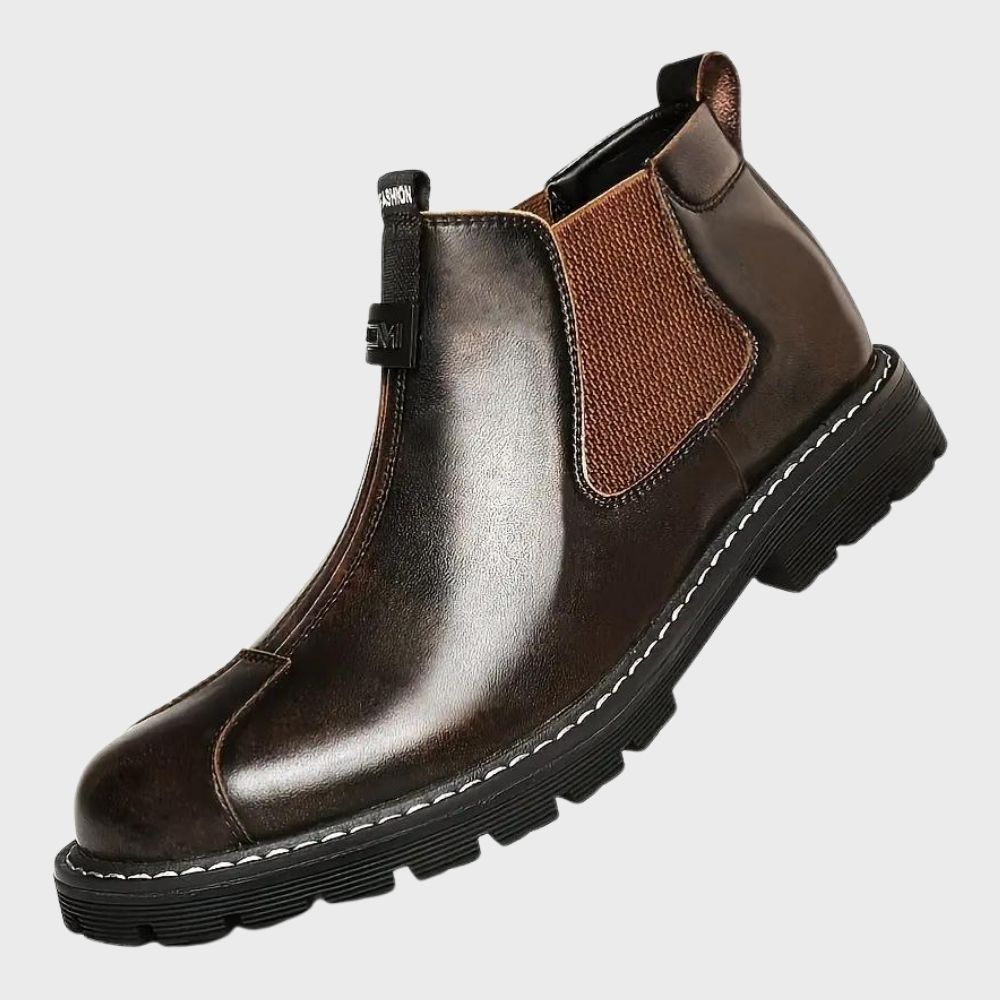 Trendy Chelsea Støvler Herre i PU-læder - Komfortable Slip-On Støvler til Efteråret 2