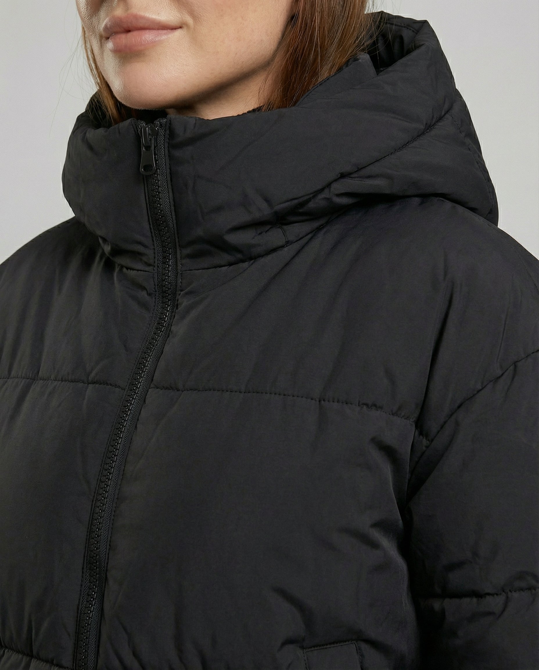 Women's Long Puffer Coat – Padded, Insulated, Maxi Length