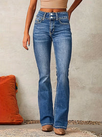 Flared Jeans Dame – Højtaljede Bootcut Denim med Vidde i Bunden
