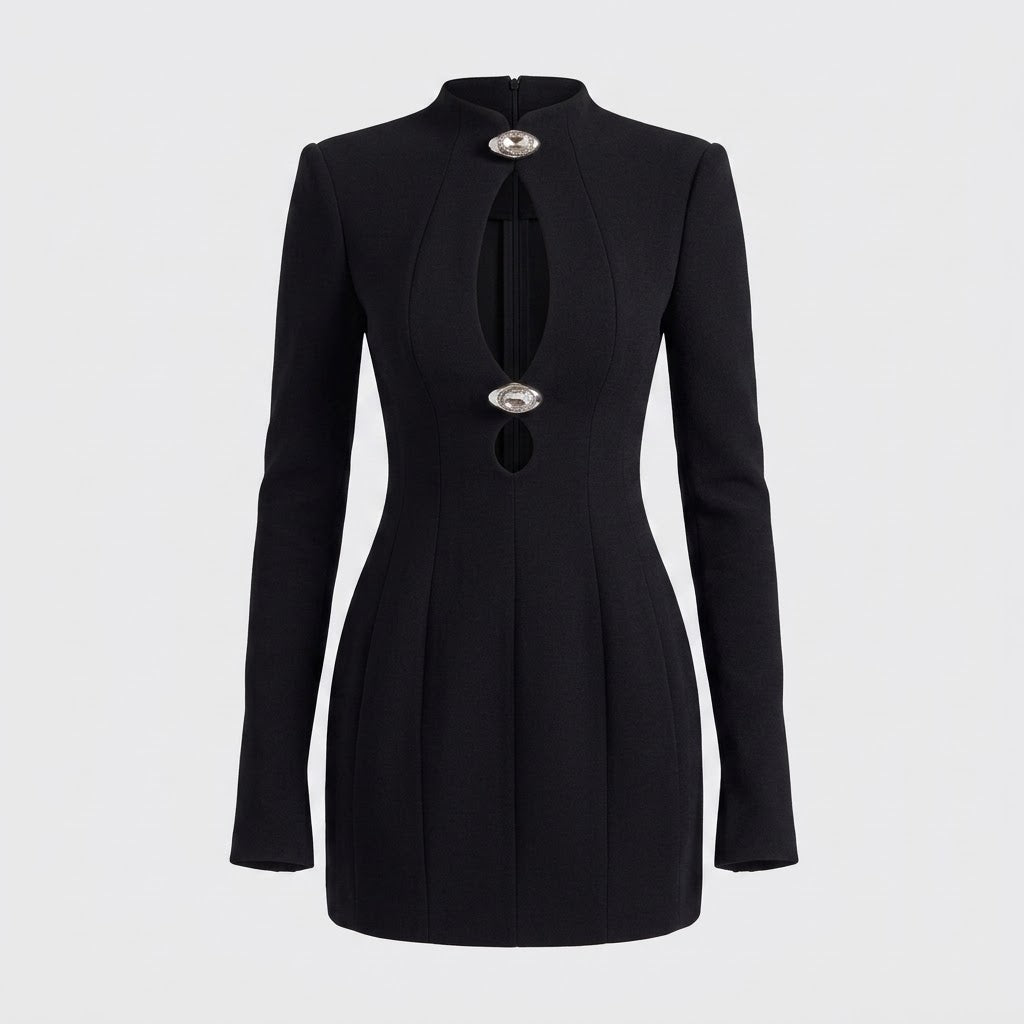 Cutout Mini Dress Women – Long Sleeve Cutouts