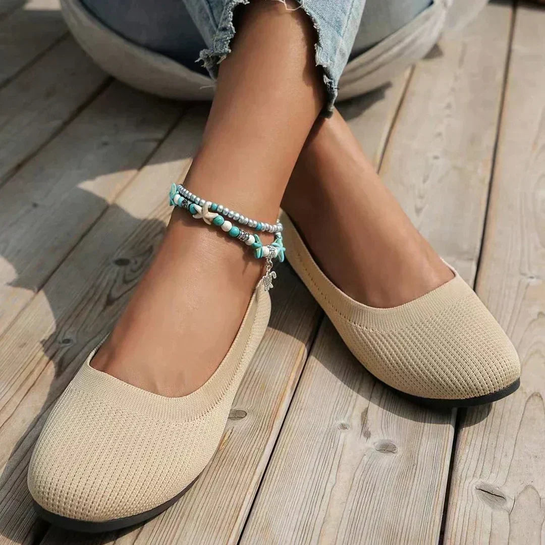 Mesh Ballerina Sko Dame – Åndbar med Skridsikker Sål