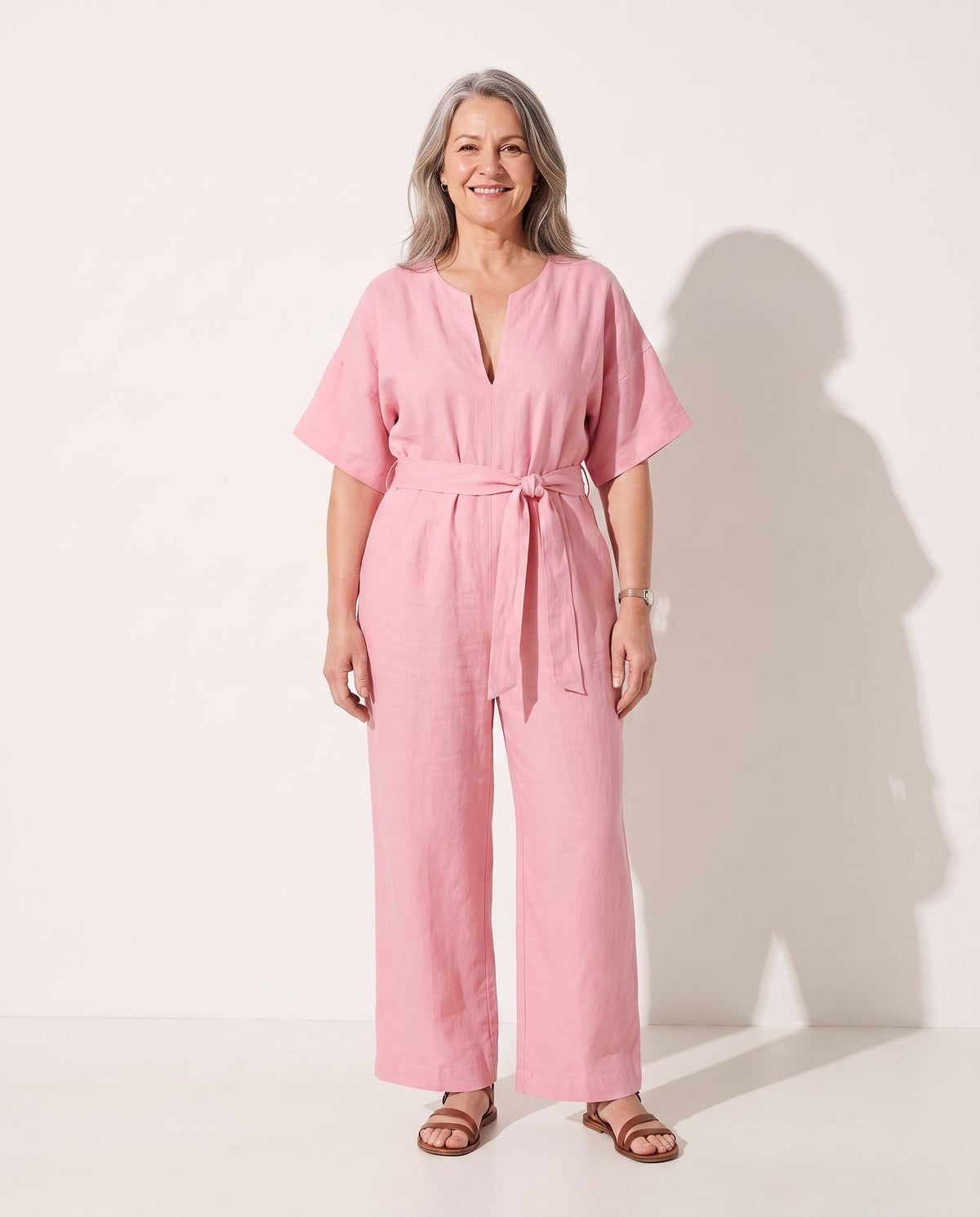 Hør Buksedragt Dame Stroppeløs – Vidde Ben Jumpsuit til Sommer