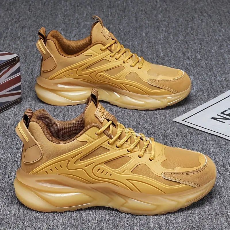 Sneakers til mænd i chunky design med åndbart materiale til daglig brug - Panorla