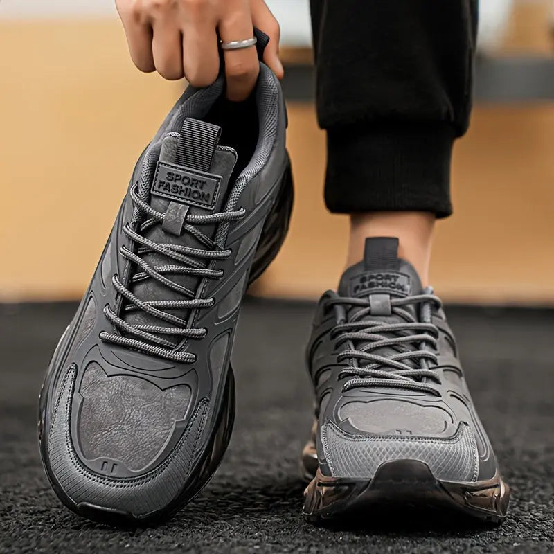Sneakers til mænd i chunky design med åndbart materiale til daglig brug - Panorla