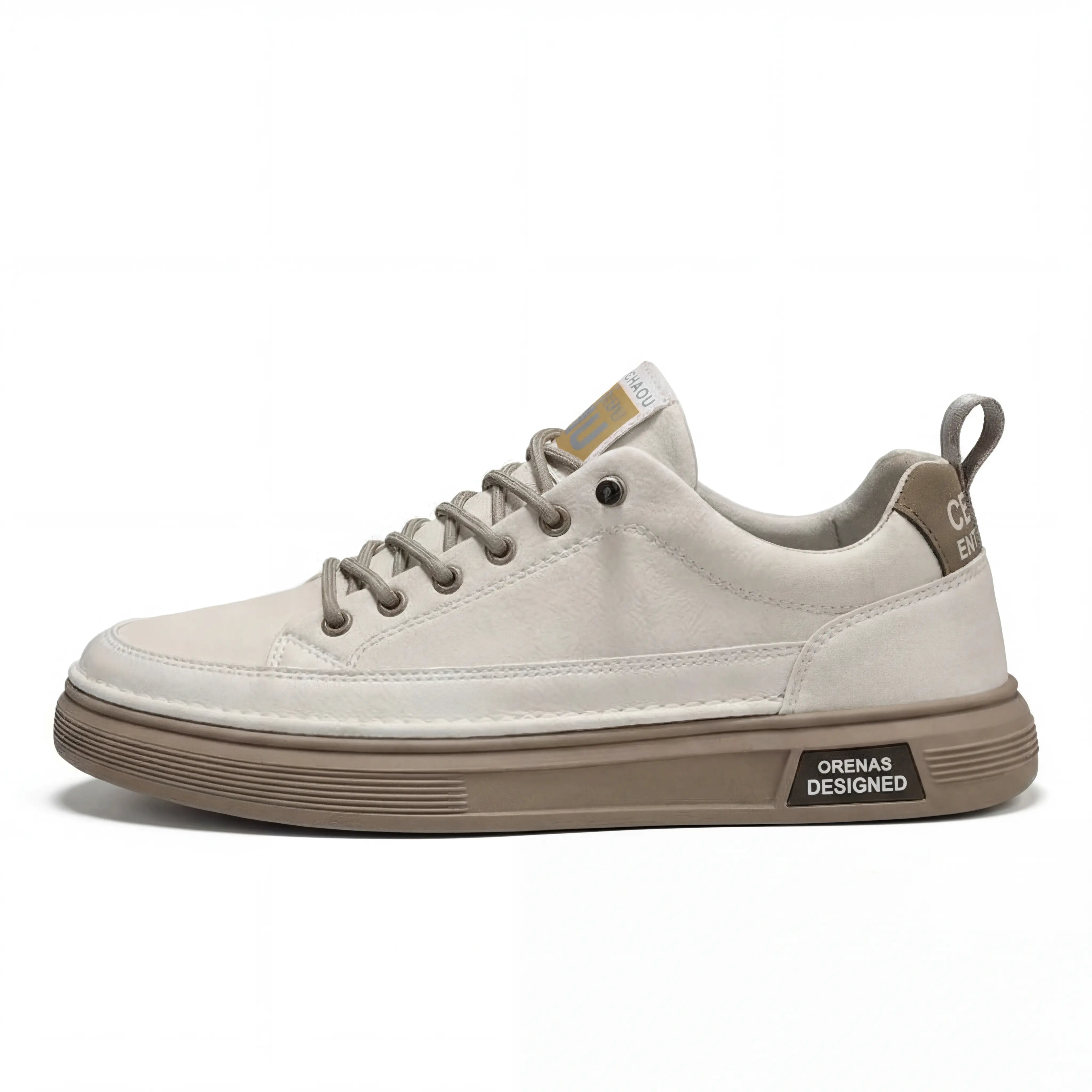 Sneakers mænd platformsål hvid – Ovenfra – Let konstruktion til hverdag