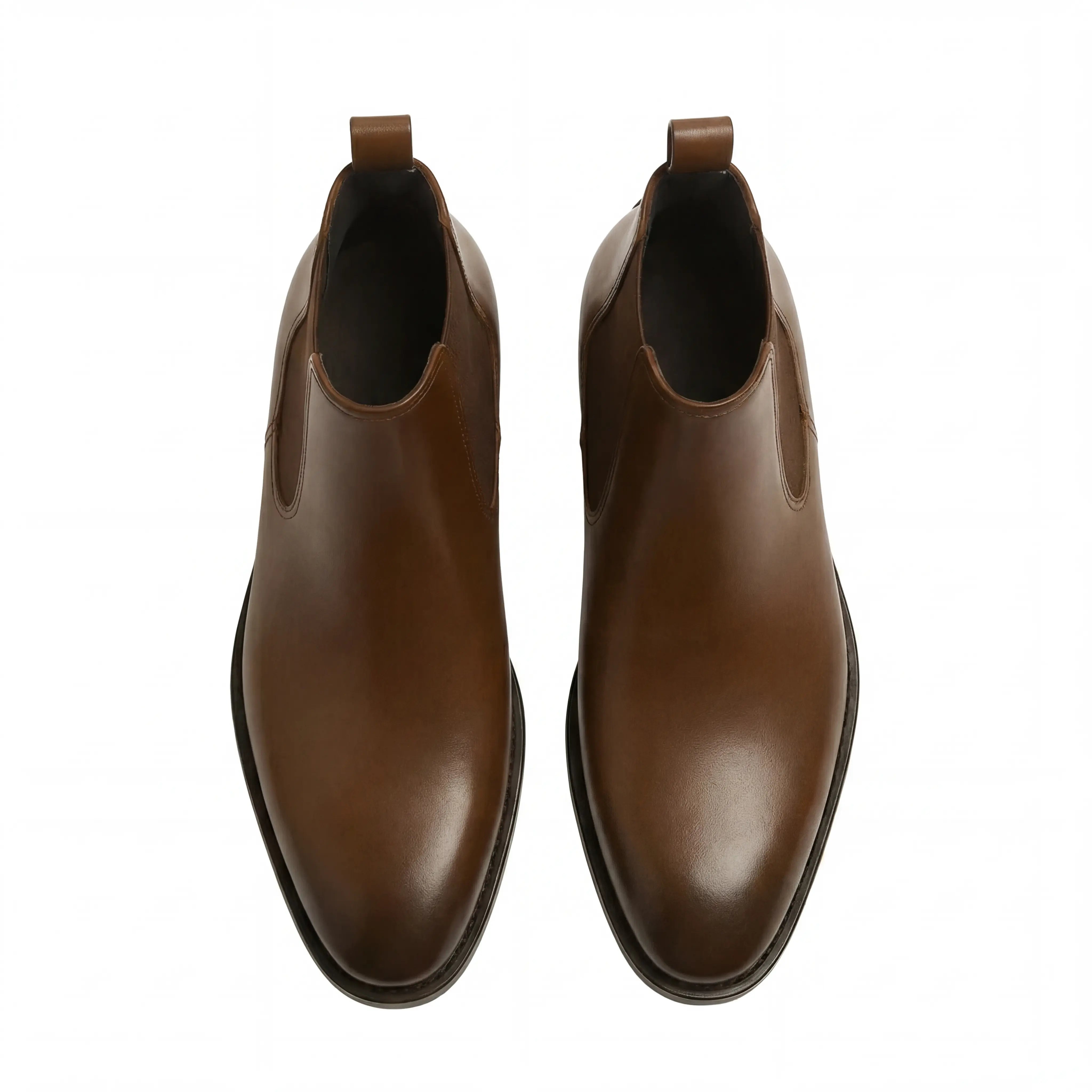Men's Chelsea Boots Genuine Leather Low Heel Chelsea Slip-on Boots