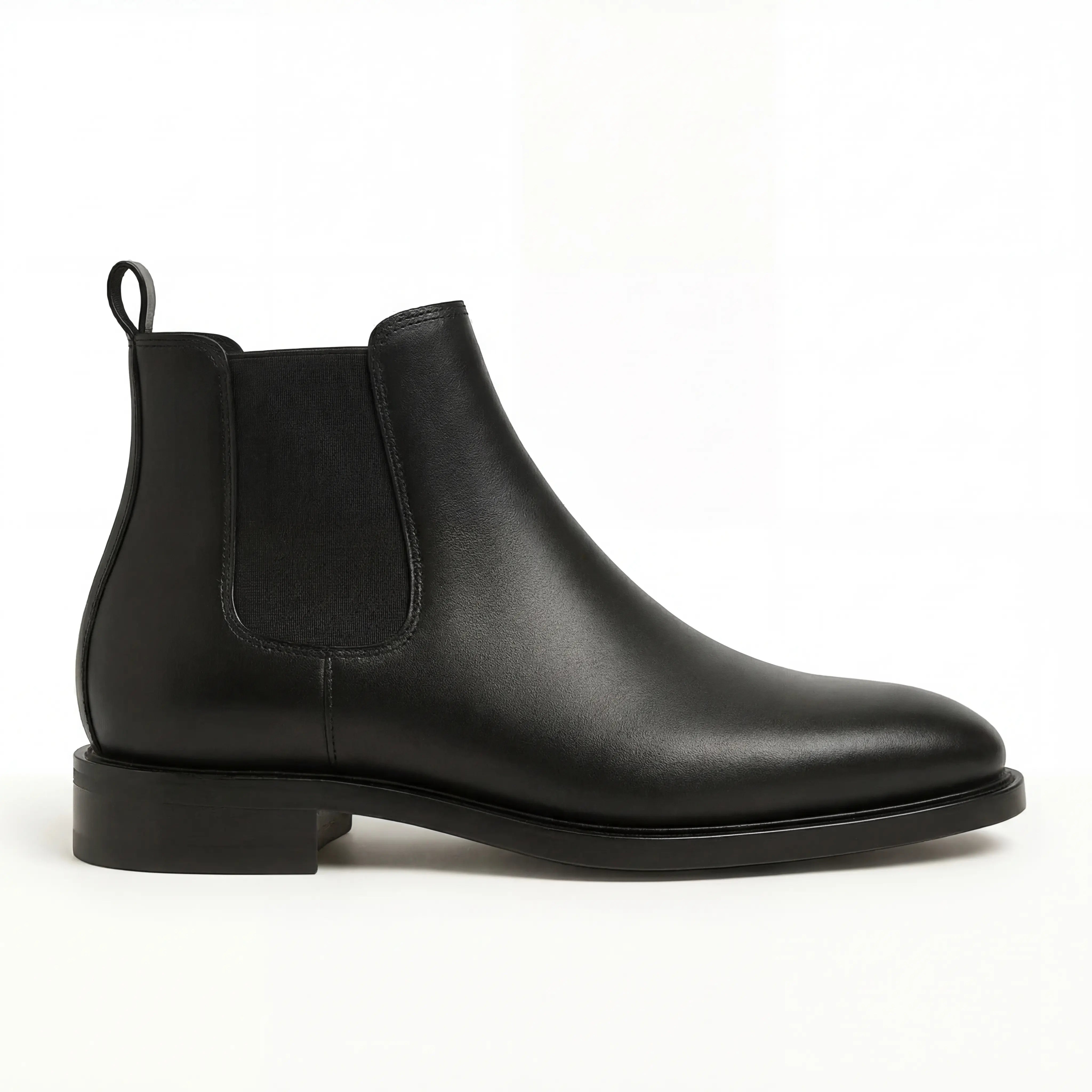 Men's Chelsea Boots Genuine Leather Low Heel Chelsea Slip-on Boots