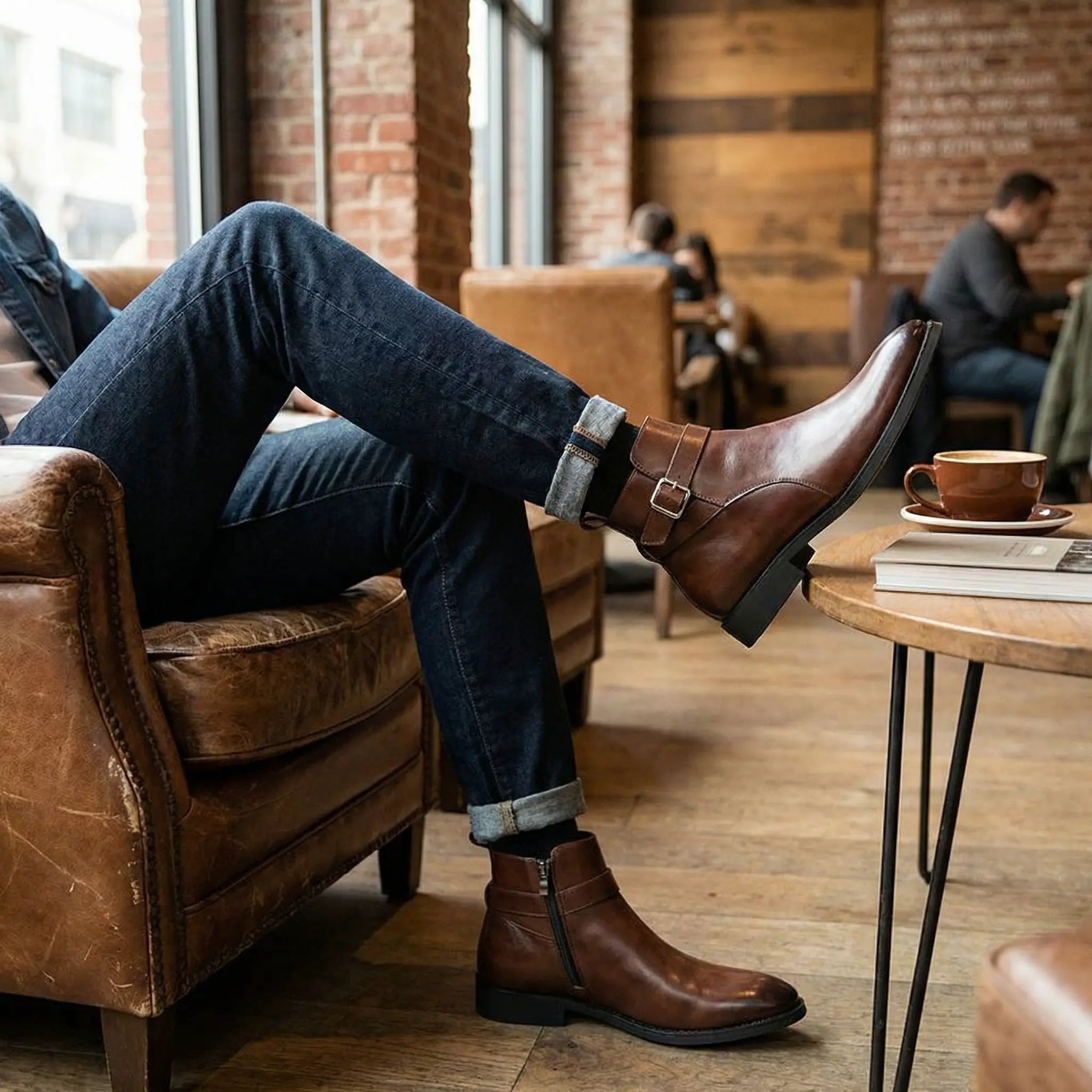 Men's Chelsea Boots Genuine Leather Comfort Sole Chelsea Slip-on Boots