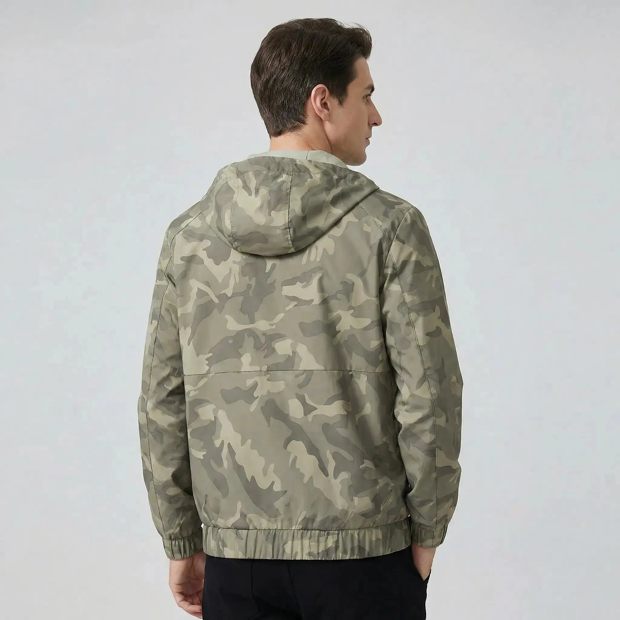 Field Jacket Herre Camouflage Militærjakke Vindtæt  Panorla