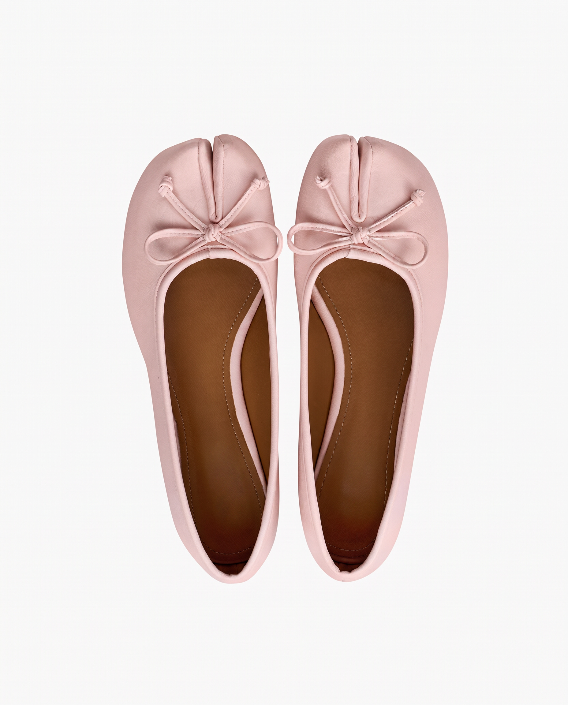 Tabi Ballet Flats Women – Bow Split Toe Microfibre Leather