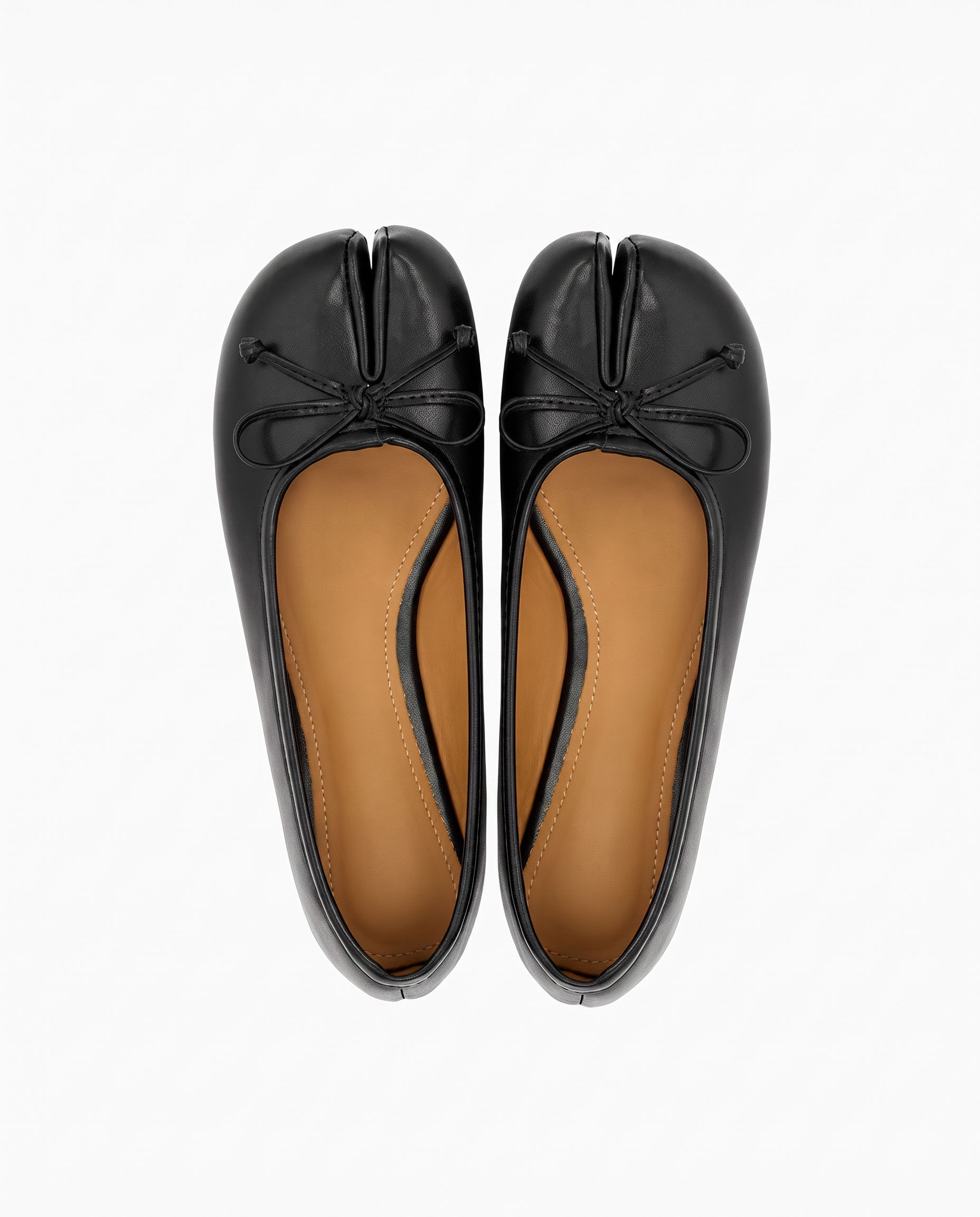 Tabi Ballet Flats Women – Bow Split Toe Microfibre Leather