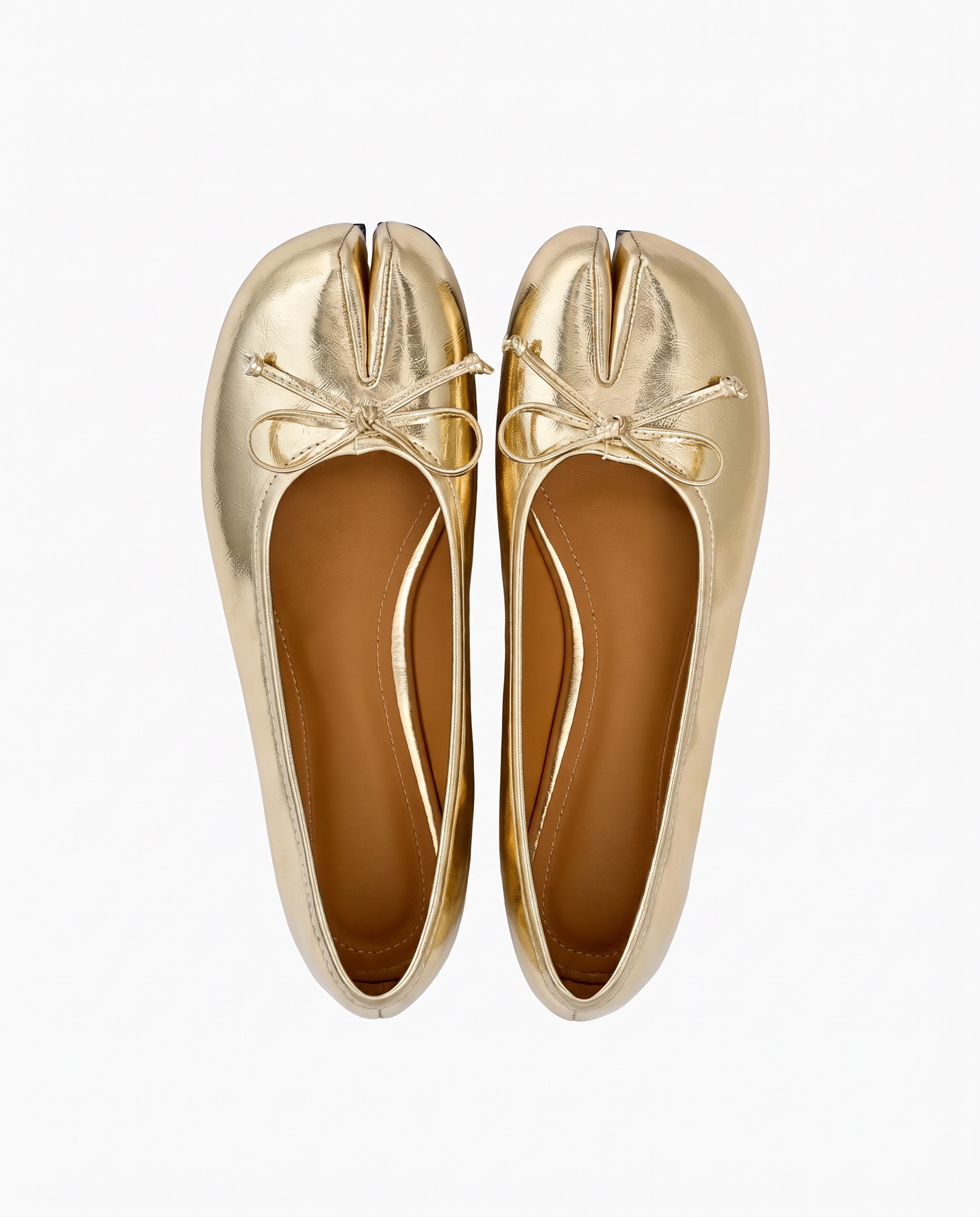 Tabi Ballet Flats Women – Bow Split Toe Microfibre Leather