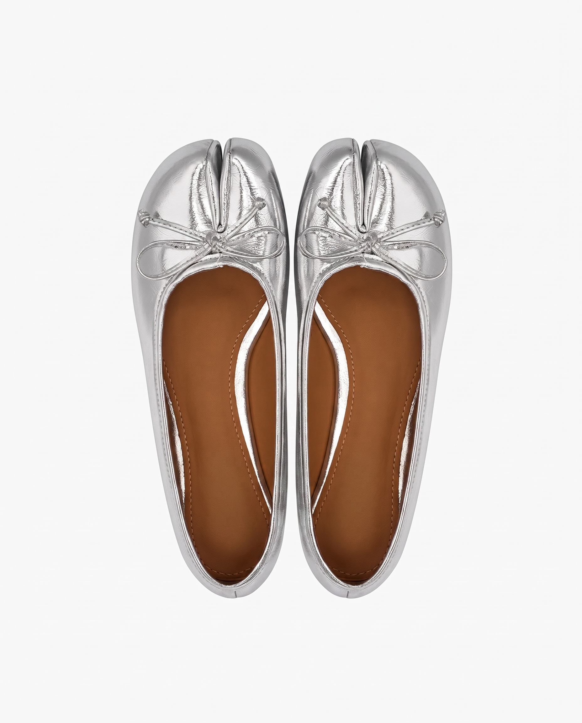 Tabi Ballet Flats Women – Bow Split Toe Microfibre Leather