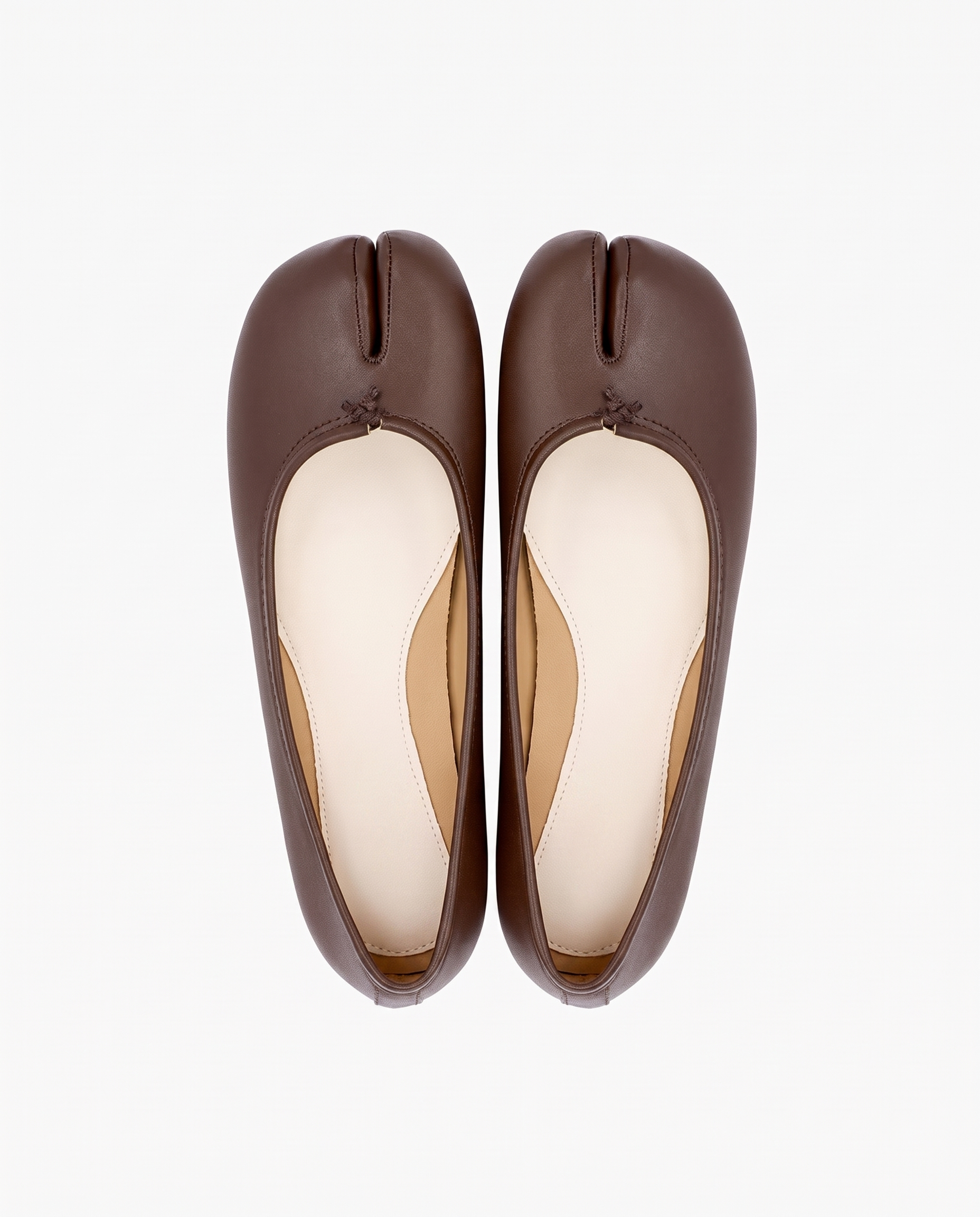 Tabi Ballet Flats Women – Split Toe Microfibre Leather