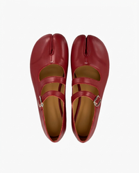Tabi Ballet Flats Women – Double Strap Genuine Leather