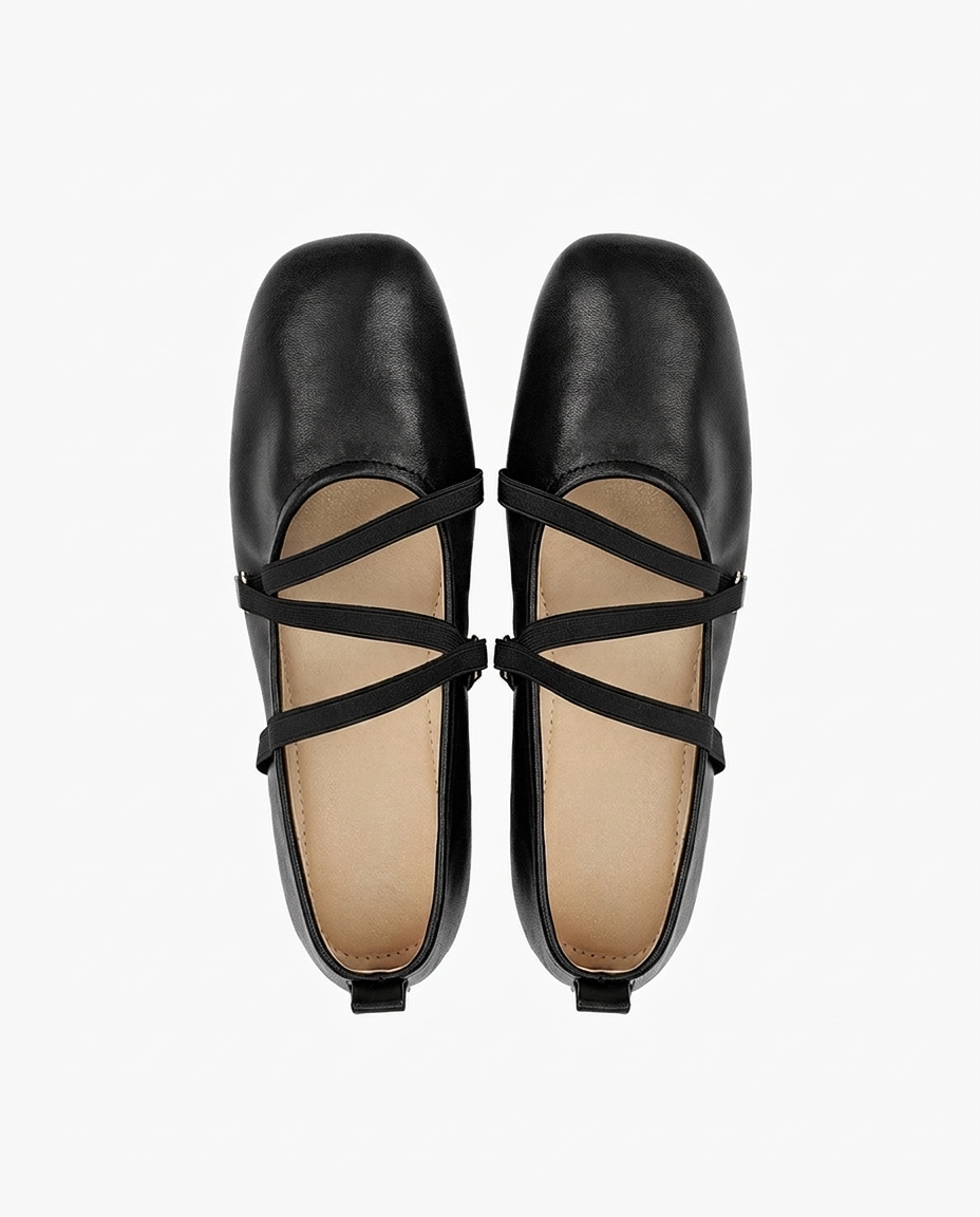 Foldable Ballet Flats Women – Cross Strap Travel Flats