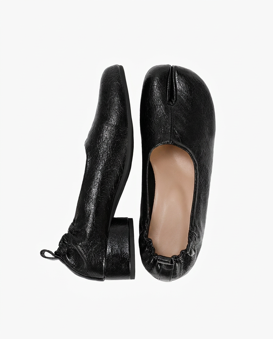 Tabi Pumps Women – Block Heel Split Toe Microfibre