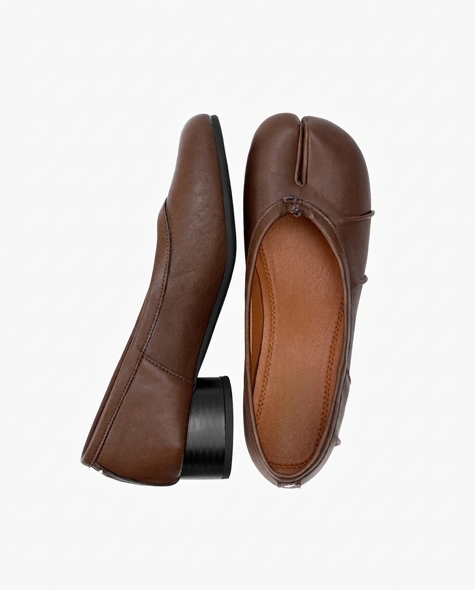 Tabi Pumps Women – Lace-Up Block Heel Split Toe