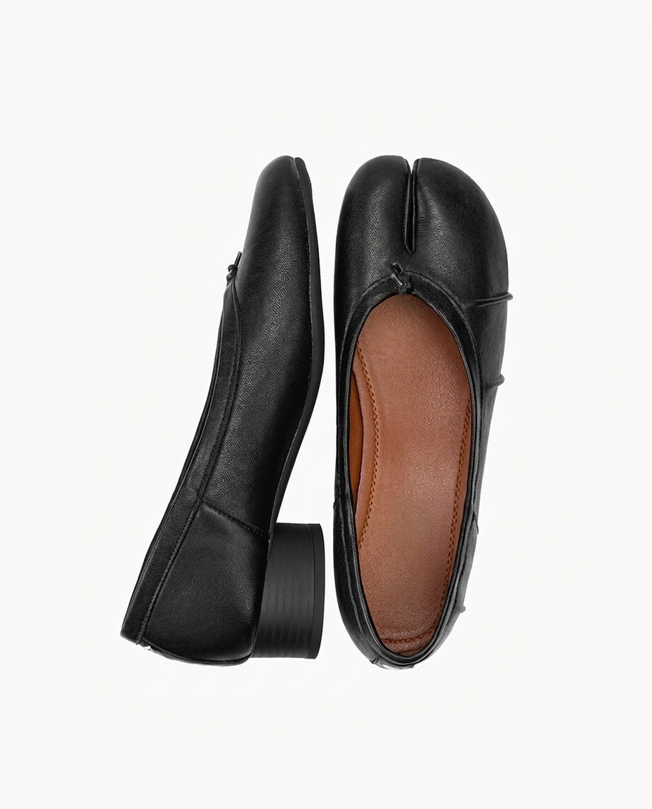 Tabi Pumps Women – Lace-Up Block Heel Split Toe