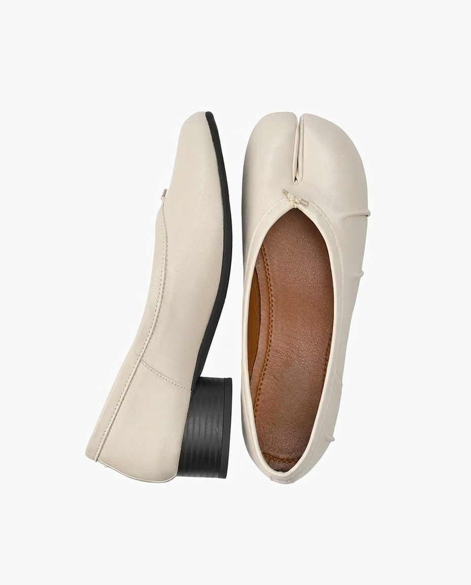 Tabi Pumps Women – Lace-Up Block Heel Split Toe