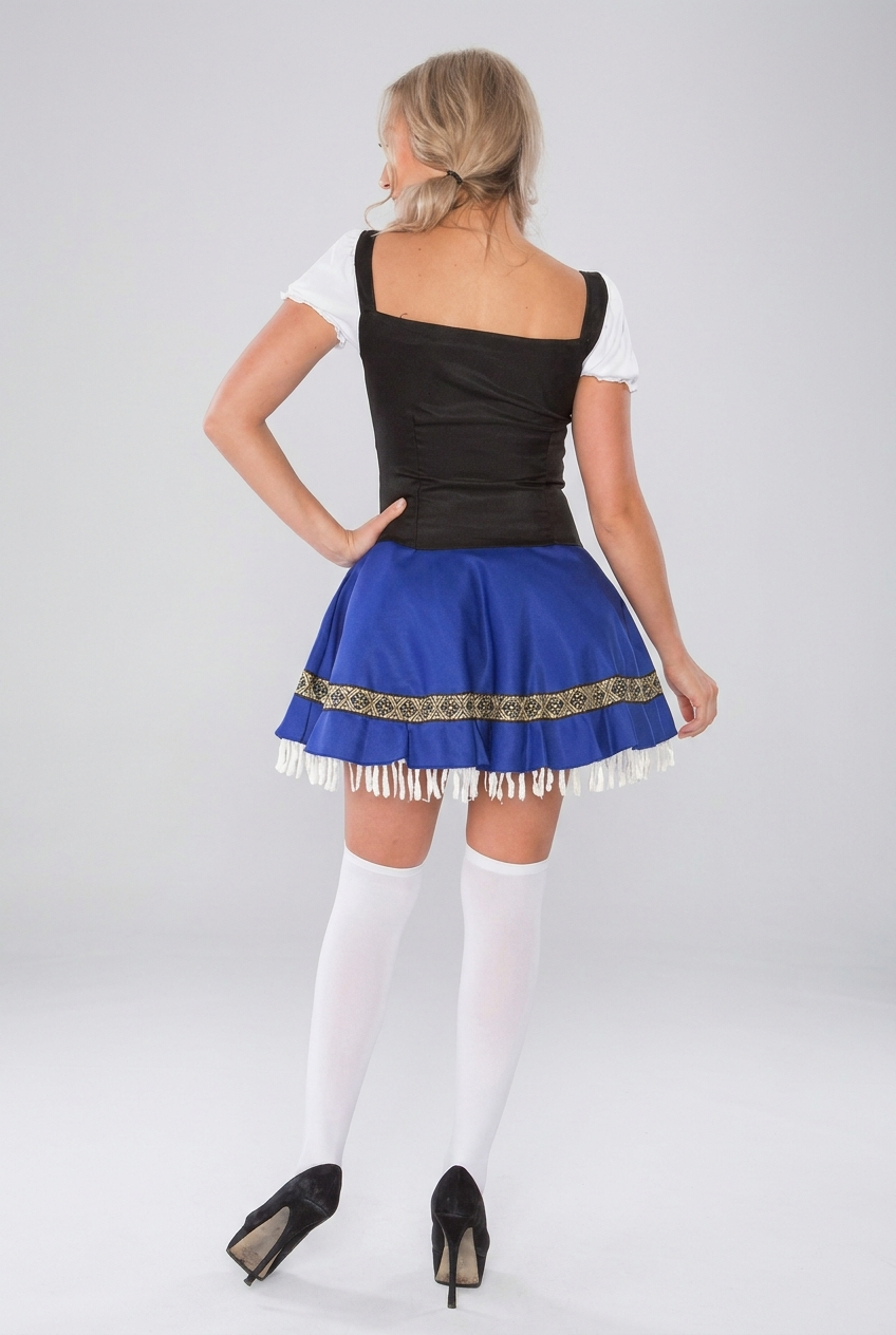 Oktoberfest Kostume Dame Dirndl Blå – Kjole med Forklæde