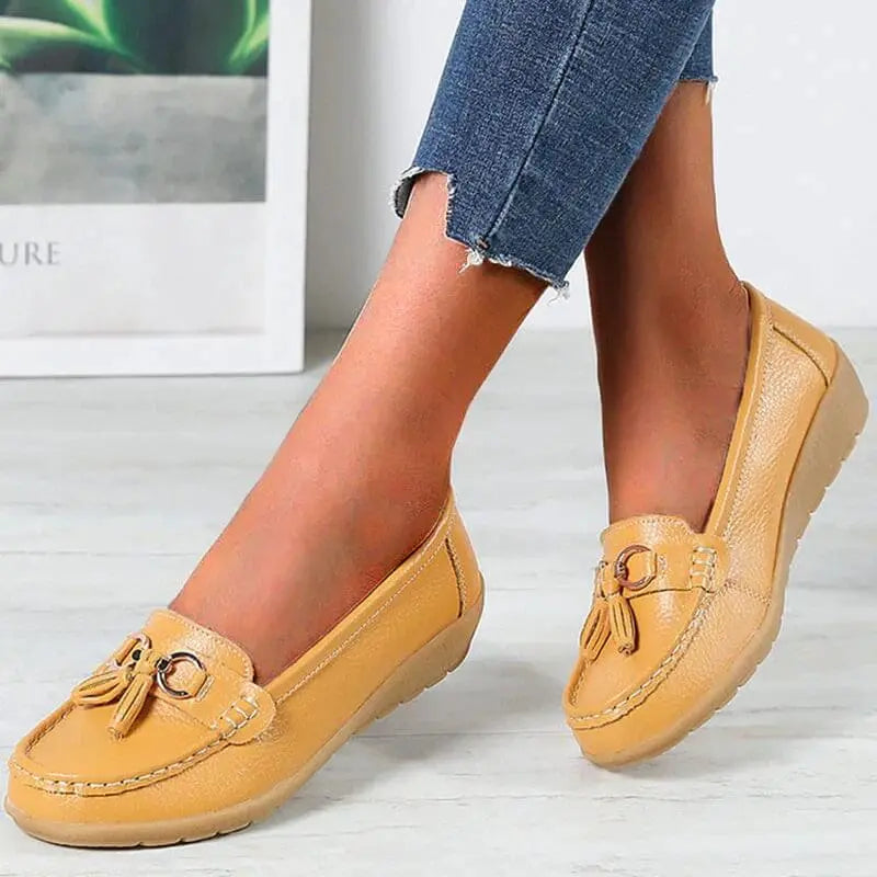 Ortopædiske Læder Loafers med Skridsikker Sål | Komfortabel Slip-On til Daglig Brug 5