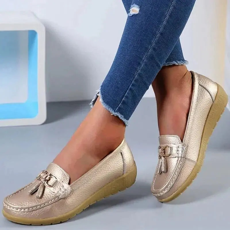 Ortopædiske Læder Loafers med Skridsikker Sål | Komfortabel Slip-On til Daglig Brug 12