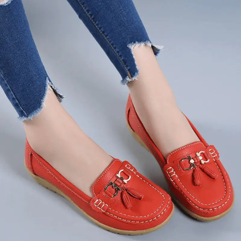 Ortopædiske Læder Loafers med Skridsikker Sål | Komfortabel Slip-On til Daglig Brug 7