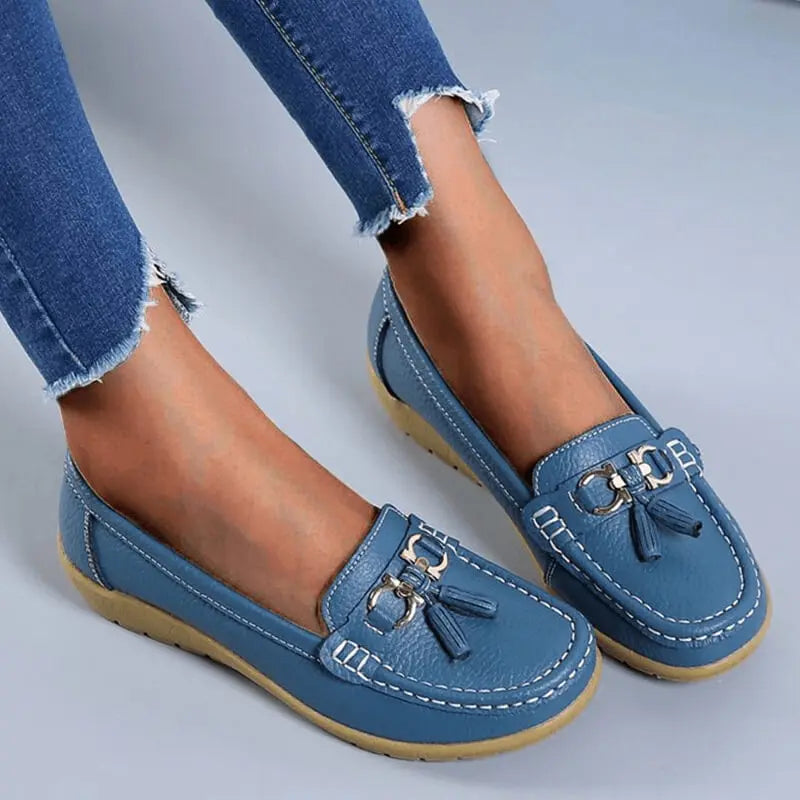 Ortopædiske Læder Loafers med Skridsikker Sål | Komfortabel Slip-On til Daglig Brug 1