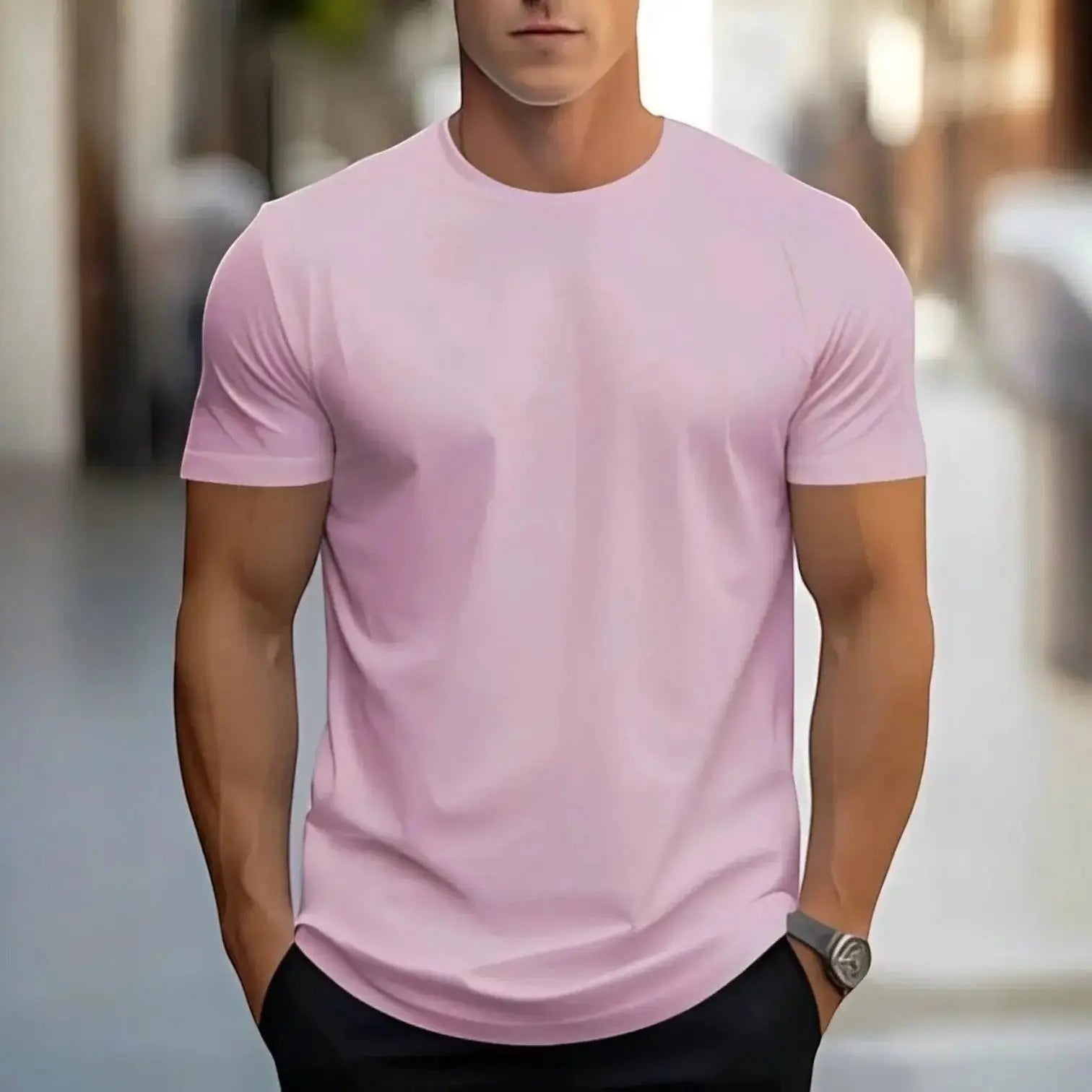 Klassisk Hvid T Shirt Herre | Let Bomuldsdesign med Kort Ærme | Komfortabel Hverdagstøj 5