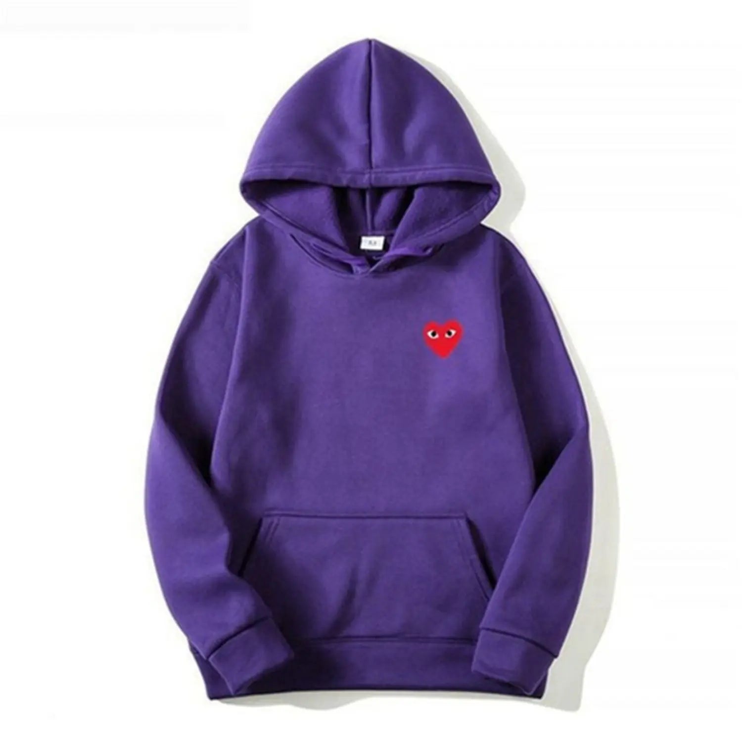 Maja | Sweater Dame – Hoodie Med Hjerteprint, Blød Komfort & Afslappet Pasform