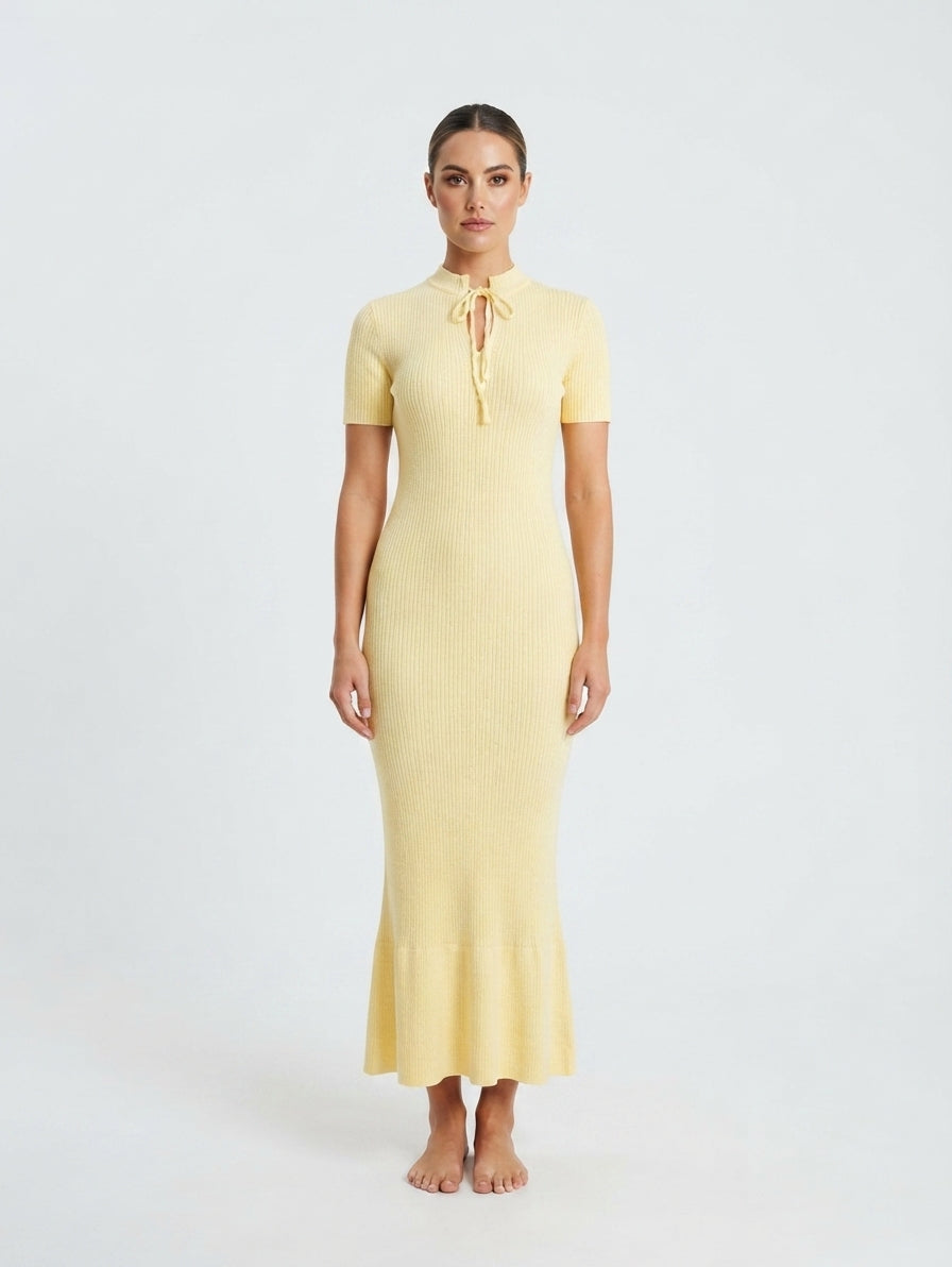 Elegant Maxi Races Dress Women – Short Sleeve