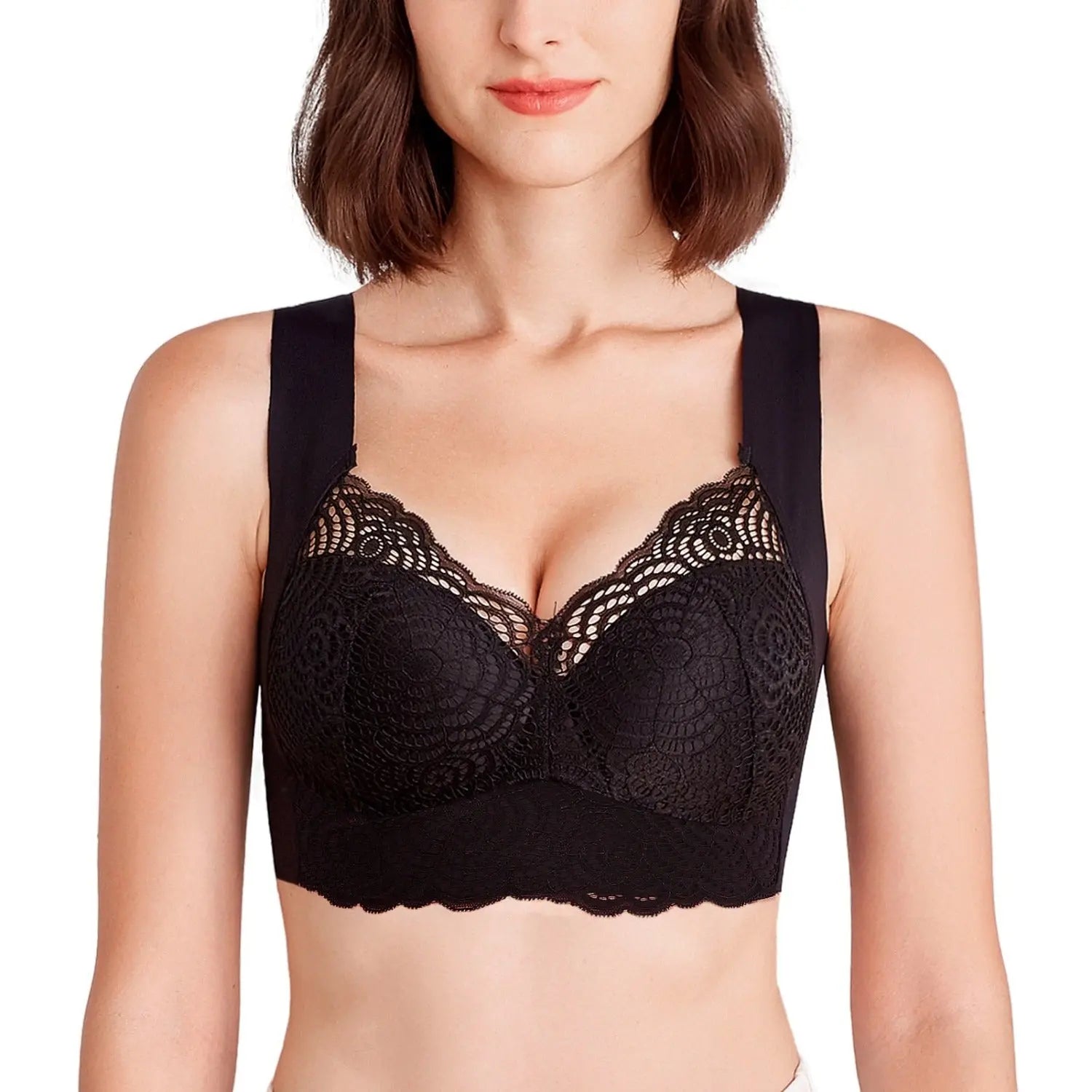 Blonde BH Uden Bøjle | Plus Size Tynd Cup med Elegant Blonde Design | Komfortabel Pasform til Daglig Brug 7