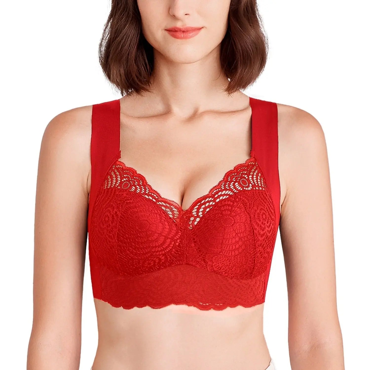 Blonde BH Uden Bøjle | Plus Size Tynd Cup med Elegant Blonde Design | Komfortabel Pasform til Daglig Brug 6